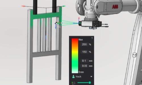Collision Detection - Simulation of robot cell with collision areas