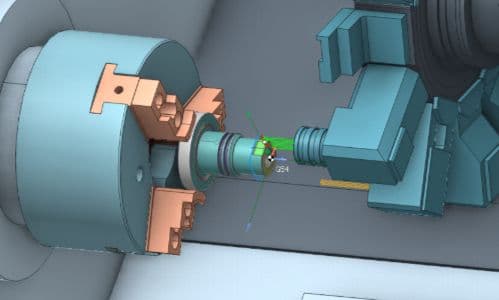 Schnittparameter-Optimierung beim Drehen mit farblich markierten Bearbeitungsbereichen