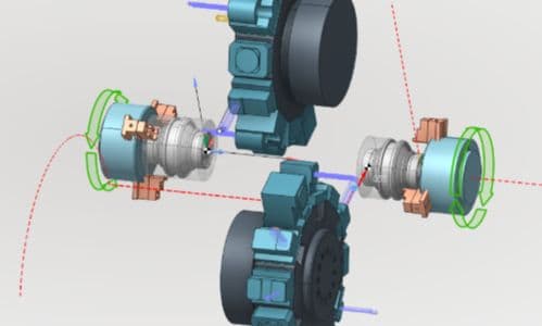 Werkzeugwegsimulation mit Materialabtrag und Restmaterialanzeige