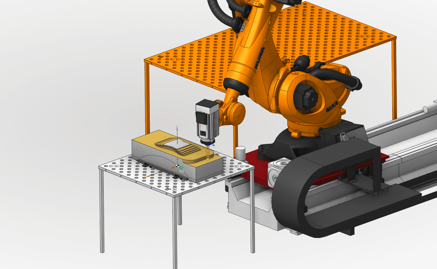 Industrial robot automating a manufacturing process